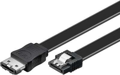 Kábel SATA na eSATA 0.5m, 6.0 GBit/s, čierny