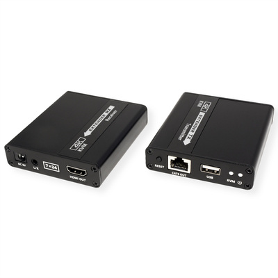 Predĺženie KVM cez TP do 70m, HDMI, USB, Audio (3.5mm jack), s lokálnym monitorom "loop out"
