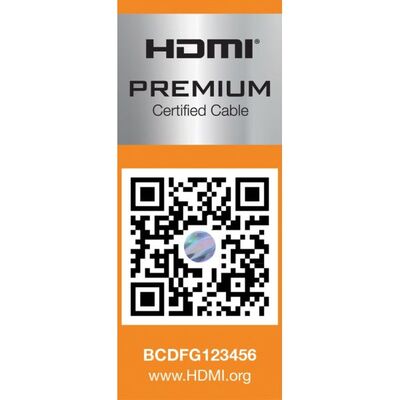 Kábel HDMI M/M 1m, High Speed+Eth, 4K@60Hz, HDMI 2.0, G, čierny, s certifikátom, Premium