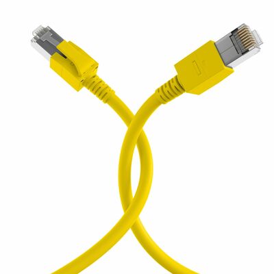 S/FTP (PiMF) LED Patchkábel LSOH 1.5m cat.6a, žltý, Cu