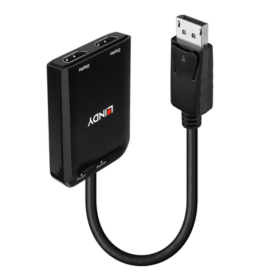 Video distribútor/splitter DisplayPort na HDMI 1IN/2OUT, MST (rozširuje prac. plochy), DP++, 4K@30Hz