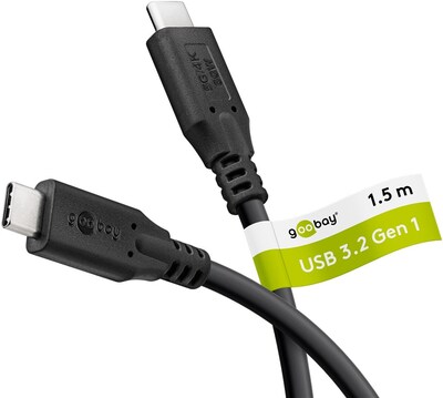 Kábel USB 3.2 Gen 1, Typ C CM/CM 1m, 5Gbps, PD 60w 20V3A, čierny