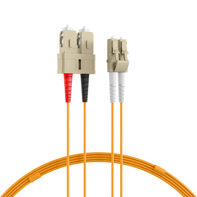 Fiber kábel LC-SC, 5m Duplex OM2(50/125µm), LSOH, 2mm, oranžový
