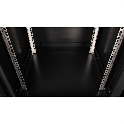 19" Rack na stenu 12U, čierny, 645x600x450 mm (HxWxD), odnímateľné bočnice