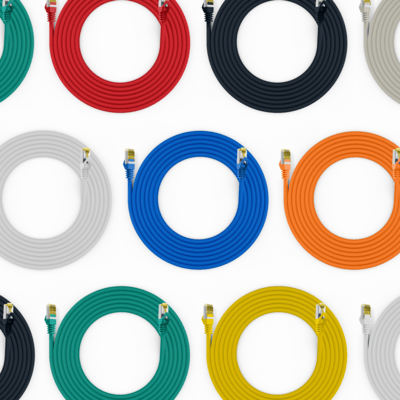 S/FTP (PiMF) Patchkábel LSOH 0.5m, cat.7, sivý, Cu