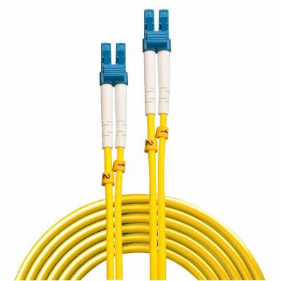 Fiber kábel LC-LC, 10m Duplex OS2(9/125µm), LSOH, 3mm, žltý