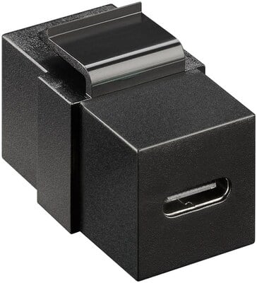 Modul USB 3.1 CF/CF, Keystone, čierny, 10Gbit/s, 100W