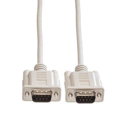Kábel linkový 9pin M/M 1.8m, 1:1, prepojovací, sivý
