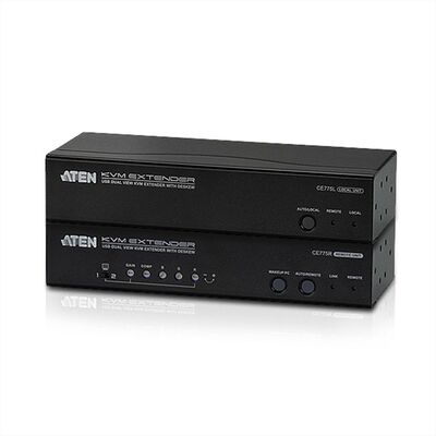 Predĺženie KVM cez 2xTP do 300m, VGA, USB, Audio (3.5mm jack), RS232, Dual Remote, DUAL VIEW