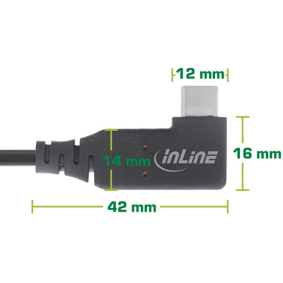 Kábel USB 4 Gen 3x2, Typ C CM/CM 1m, 40Gbps, PD 240w 48V5A, čierny, TPE, zahnutý 90°