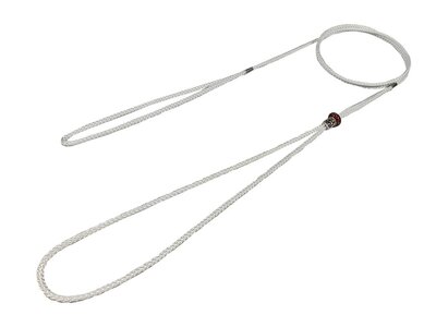 Vodítko výstavné (predvádzacie) s uškom, 3mm/1.4m, s gorálkou Pandora, lanko, pre malé psy, sivé §
