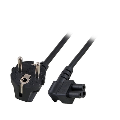 Kábel sieťový 230V pre notebook, vidlica (CEE7/7) lomená - C5 zahnutý, 3m, 0.75mm², 2.5A, čierny