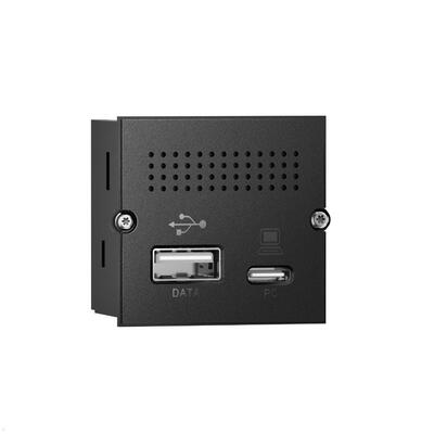 Modul pre BACHMANN, mini port replikátor pre PC, 2x USB A + C (PD 100W), RJ45, Mini DP, čierny