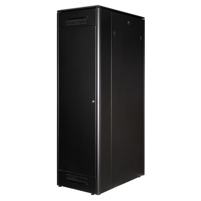 19" Rack na podlahu 42U, 2053x600x1000mm (HxWxD), PRO, sklenené dvere, čierny