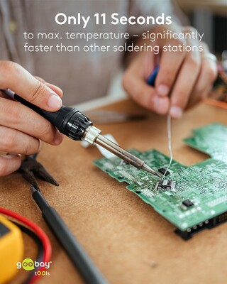 Elektrická spájkovačka 70 W, profi digitálna s LCD displejom, 160–480°C, čierna