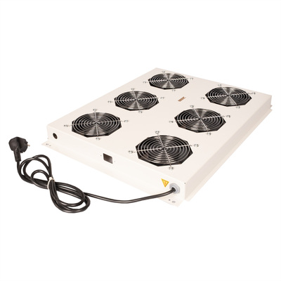 19" Ventilačná jednotka, stropná, 6 vetrákov, ON/OFF, pre serverový rack PRO, sivá, RAL7035