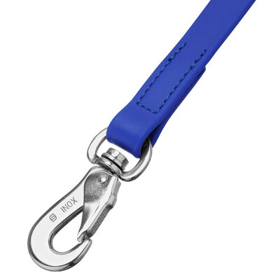 Vodítko SHORT BIOTHANE s uškom, 19mm/0.3m, nerezová karabína, modré, HS