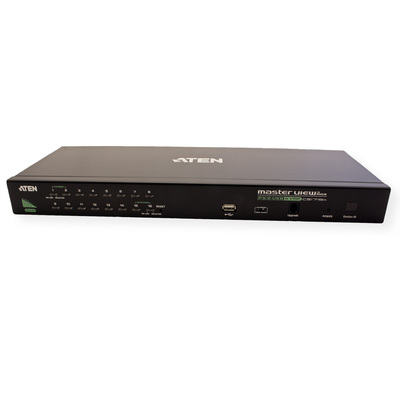 KVM switch/prepínač 16PC, VGA, PS2+USB, HotKeys, OSD