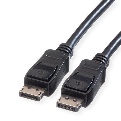 Kábel DisplayPort M/M 1.5m, 4K@60Hz, DP v1.2, 21.6Gbit/s, čierny