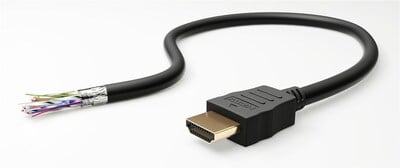 Kábel HDMI M/M 0.5m, Ultra High Speed+Eth, HDMI 2.0, 4K@60Hz 18G, G pozl. kon., čierny