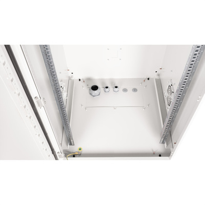 19" Rack na stenu 22U, sivý, 1157x600x600mm (HxWxD), RAL7035, IP55, vonkajší, odnímateľné bočnice