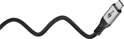 Kábel USB 4 Gen 3x2, Typ C CM/CM 1.5m, 80Gbps, PD 240w 48V5A, oplet, čierny