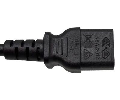 Kábel sieťový 230V, vidlica (CEE7/7) lomená - C13, 3m, 1.50mm², 10A, čierny