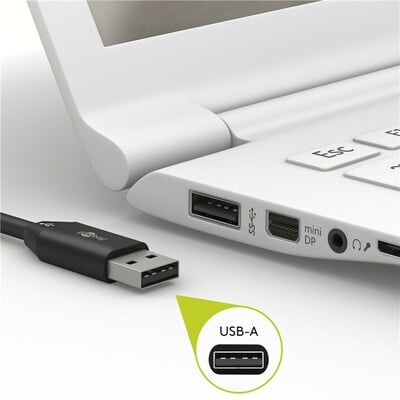 Kábel USB 2.0 A-MICRO-B M/M 1m, High Speed, čierny, krútený