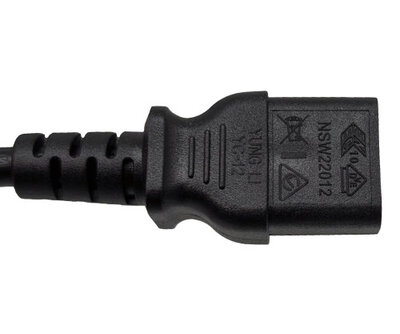 Kábel sieťový 230V predlžovací, C13 - C14, 10m, 1.00mm², 10A, čierny