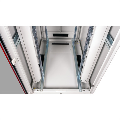 19" Rack na podlahu 42U, 2053x800x1200mm (HxWxD), PRO, sklenené dvere, sivý