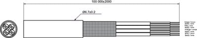 S/FTP (PiMF) drôt PE 100m cat.6a, AWG23, 500Mhz, 10GBase-T, čierny, medený, vonkajší, UV odolný