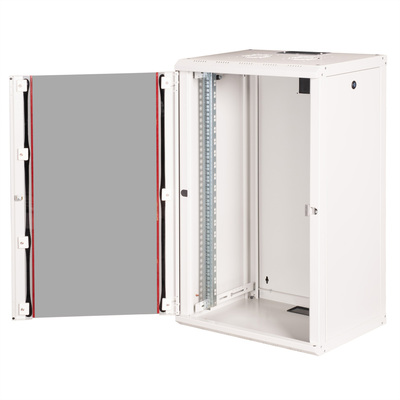 19" Rack na stenu 20U, sivý, 996x600x450mm (HxWxD), RAL7035, PRO, odnímateľné bočnice