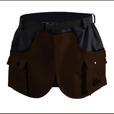 Výcviková sukňa KILT, s kapsami na zapínanie, hnedá, M-L