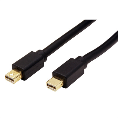 Kábel DisplayPort mini M/M 2m, 8K@60Hz, DP v1.4, 32.4Gbit/s, čierny, pozl. konektor