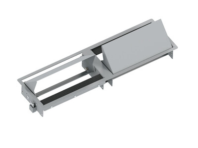 CONI DUO montážny kryt, krátky, 512x151x68mm, oceľ, striebornosivý