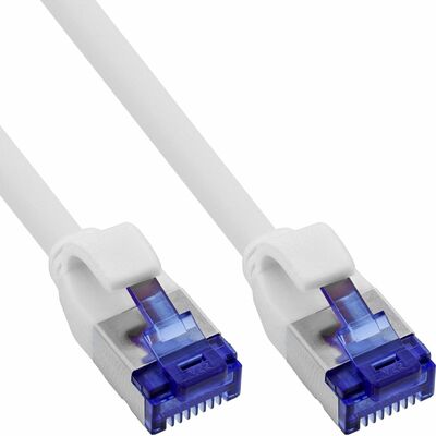 S/FTP (PiMF) Patchkábel LSOH TPE 15m cat.6a, biely, slim, Cu, flexiblný