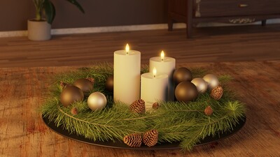Led sviečky na diaľkové ovládanie, biele 3ks/bal