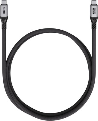 Kábel USB 4 Gen 3x2, Typ C CM/CM 1.5m, 80Gbps, PD 240w 48V5A, oplet, čierny