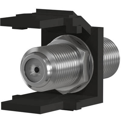 Modul F-konektor F/F Keystone, čierny