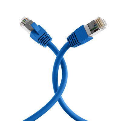 S/FTP (PiMF) Patchkábel LSOH 7.5m cat.8.1, modrý, Cu, 40GBit/s, 2000MHz