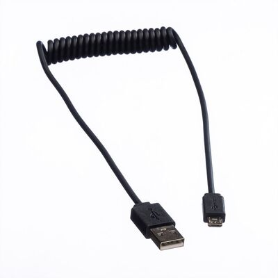 Kábel USB 2.0 A-MICRO-B M/M 1m, High Speed, čierny, krútený