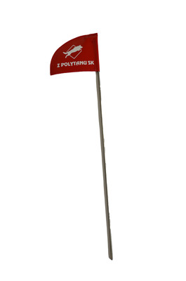 Tabuľka na stopu (nášlapovka), 50cm, s logom Z POLYTANU, textilná, červená