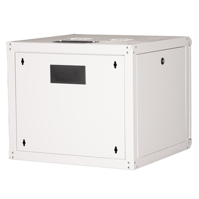 19" Rack na stenu 9U, sivý, 505x600x600 mm (HxWxD), RAL7035, PRO, odnímateľné bočnice