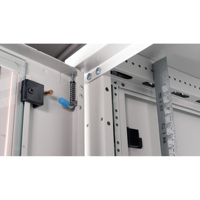 19" Rack na stenu 18U, sivý, 912x600x600mm (HxWxD), odnímateľné bočnice