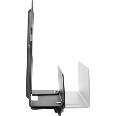 Držiak univerzálny pre média boxy (setobox, distribútor, switch), 41 - 69mm, kovový, čierny