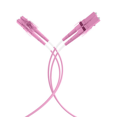 Fiber kábel LC-LC, 5m Duplex OM4(50/125µm), LSOH, 1.2mm, fialový