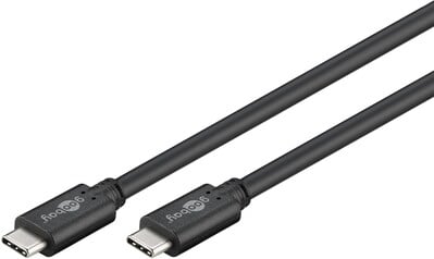 Kábel USB 3.2 Gen 1, Typ C CM/CM 0.5m, 5Gbps, PD 60w 20V3A, čierny