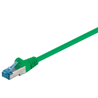 S/FTP (PiMF) Patchkábel LSOH 0.5m cat.6a, zelený, Cu