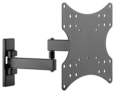 Držiak pre monitor / TV na stenu, max 15kg, rameno 282mm, VESA 75/100/200, čierny