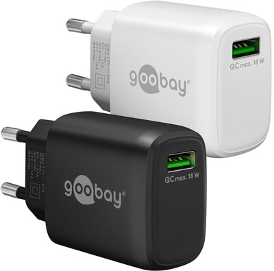 Nabíjačka USB 230V 1 port, 1xUSB A QC 3.0, 18W, biela